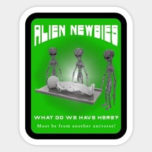 Alien Newbies - Green and White Sticker